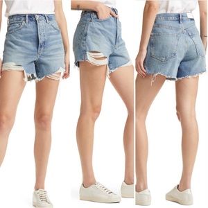 NWT RE/DONE 50s Cut Off High Waist Organic Cotton Jean Denim Shorts